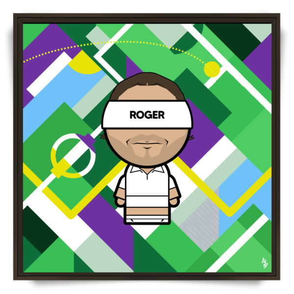 Tableau pop art Roger Federer Wimbledon 2003 par l'artiste YSY