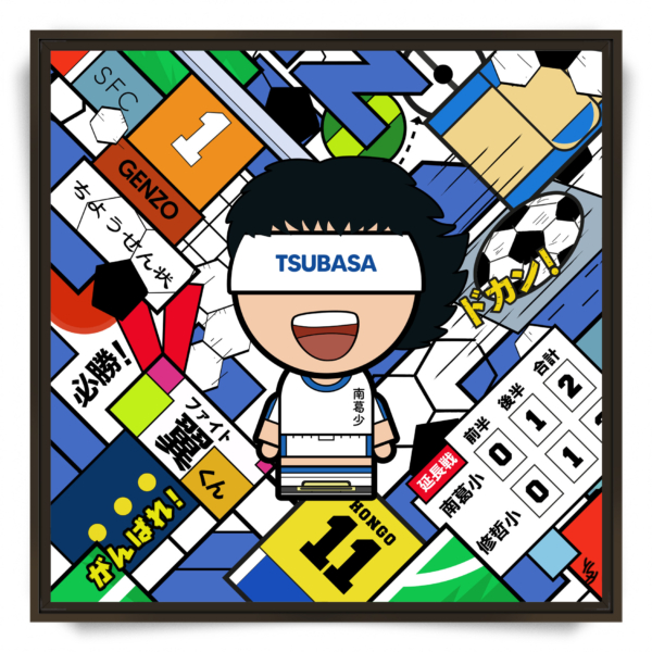 Tableau pop art Olive et Tom Captain Tsubasa par l'artiste YSY