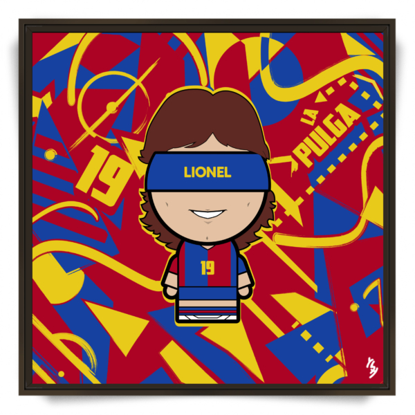 Tableau pop art Lionel Messi FC Barcelone par l'artiste YSY