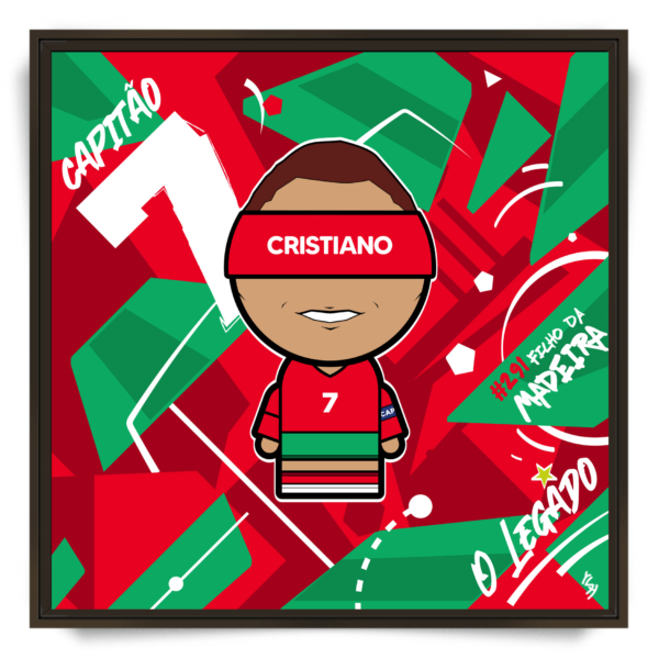 Tableau pop art Cristiano Ronaldo Portugal par l'artiste YSY