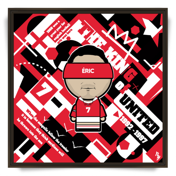 Tableau pop art Eric Cantona Manchester United par l'artiste YSY