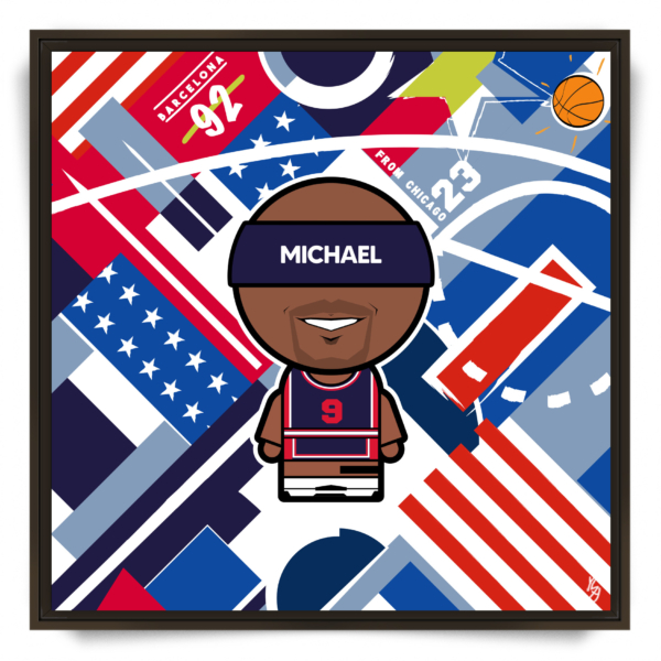 Tableau pop art Michael Jordan Dream Team 1992 par l'artiste YSY