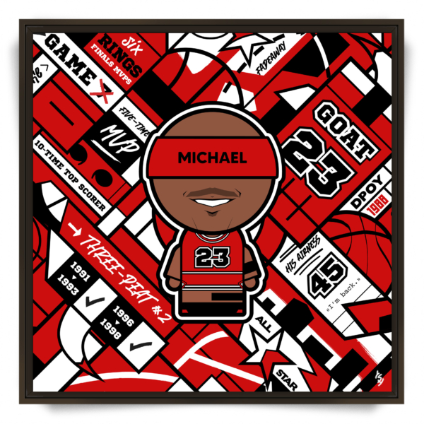 Tableau pop art Michael Jordan Chicago Bulls par l'artiste YSY