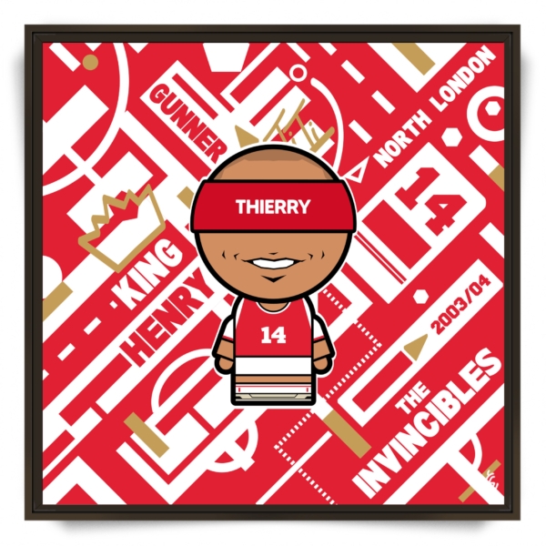 Tableau pop art Thierry Henry Arsenal par l'artiste YSY