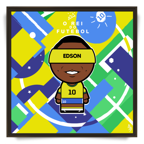 Tableau pop art Pelé Brésil 1970 par l'artiste YSY