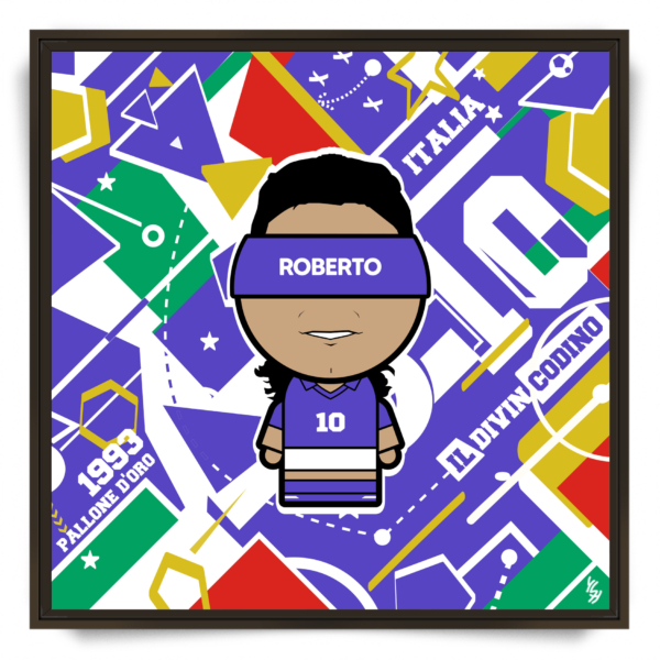 Tableau pop art Roberto Baggio Italie 1994 par l'artiste YSY