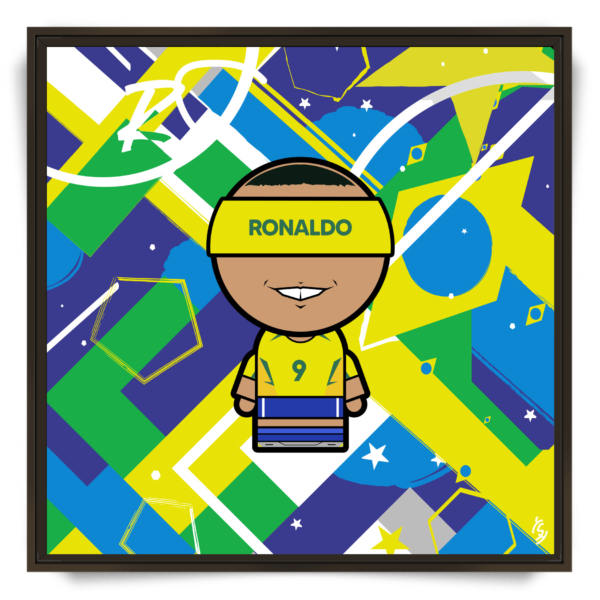 Tableau pop art Ronaldo R9 Brésil 2002 par l'artiste YSY