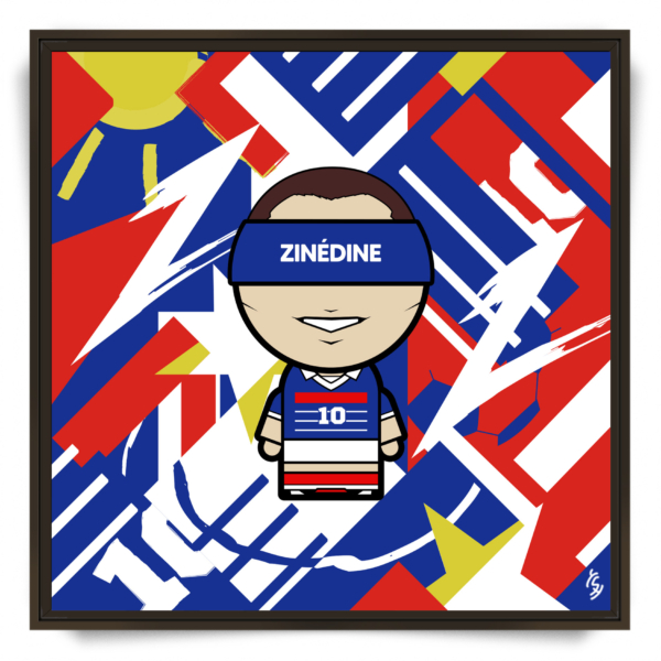 Tableau pop art Zinedine Zidane France 1998 par l'artiste YSY